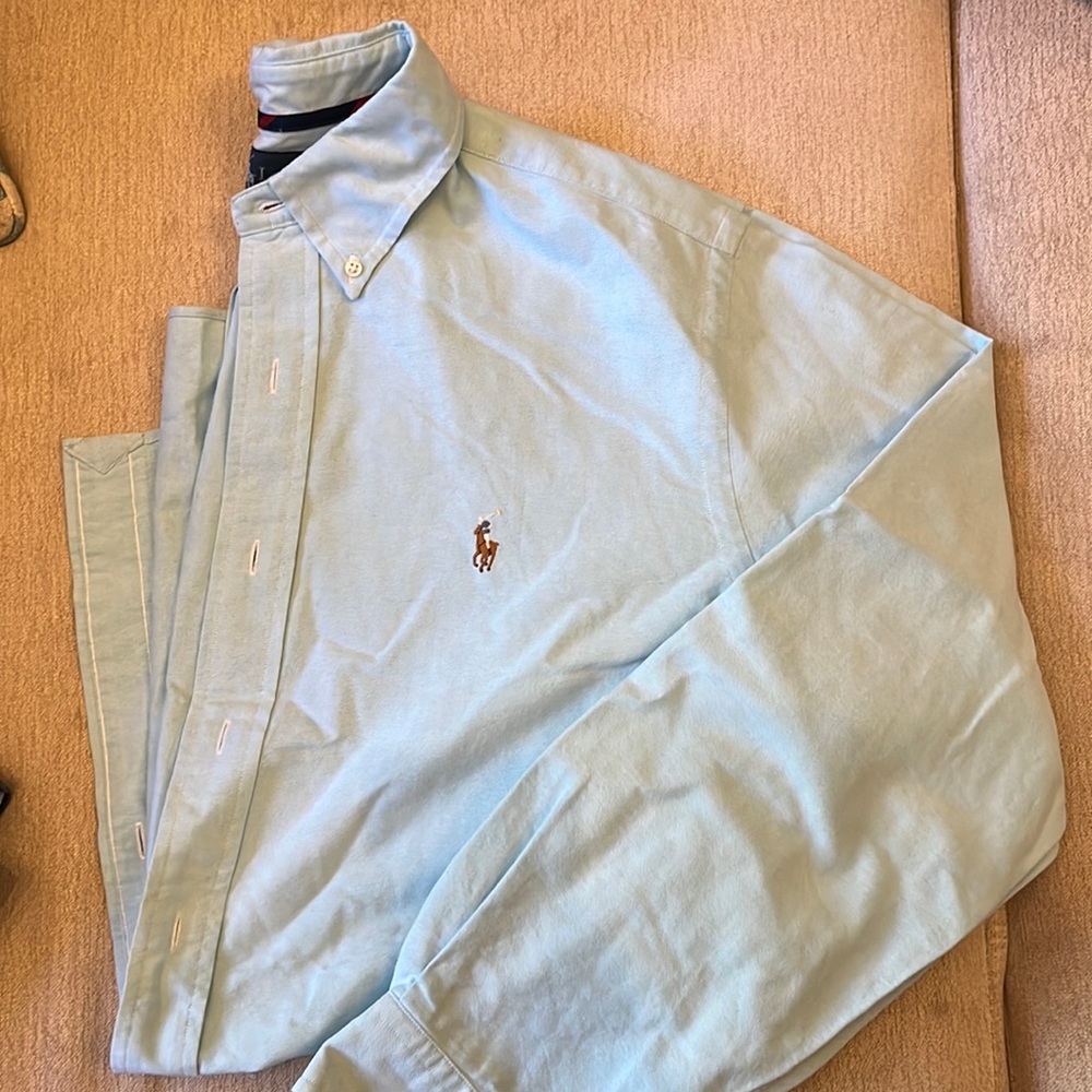 BABY BLUE ralph lauren long sleeve button down